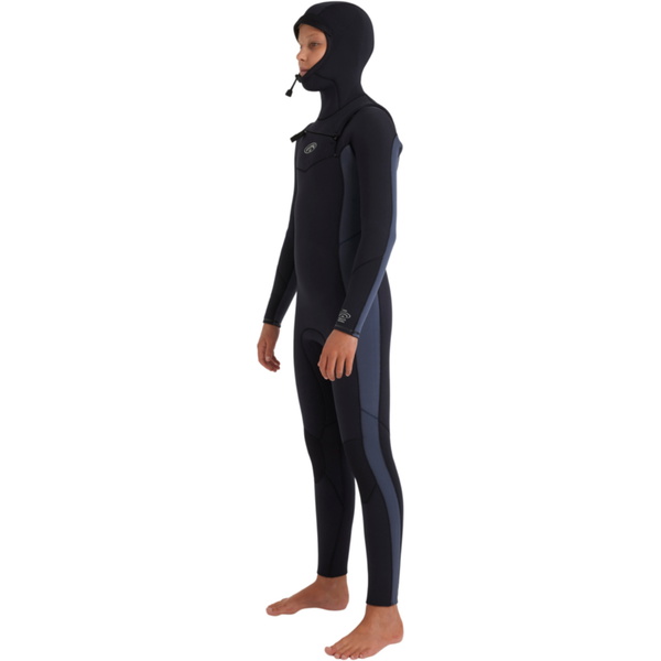 2025 Billabong Junior Absolute Natural 5/4mm Chest Zip Hooded Wetsuit 24CW193508 - Blue Combo